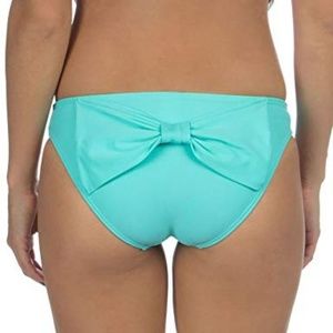 NWT Lauren James aqua hipster bow bikini bottom